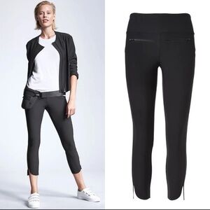 Athleta Stellar Cropped Pants in Charcoal Gray